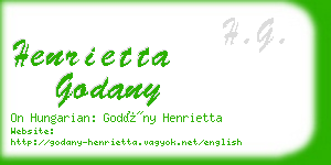 henrietta godany business card